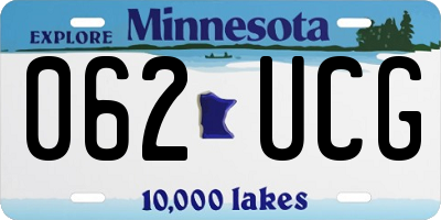 MN license plate 062UCG