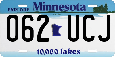 MN license plate 062UCJ