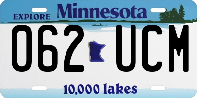 MN license plate 062UCM