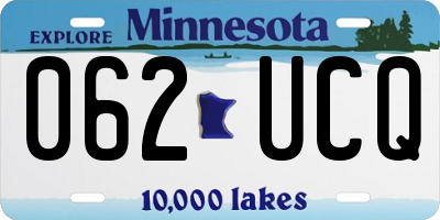 MN license plate 062UCQ