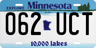 MN license plate 062UCT