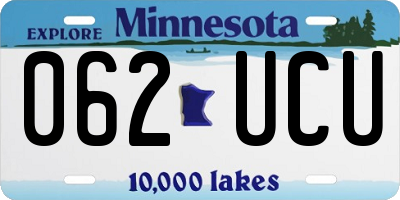 MN license plate 062UCU