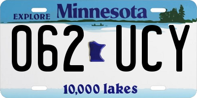 MN license plate 062UCY