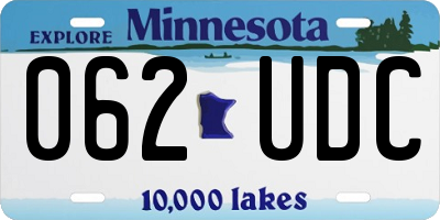 MN license plate 062UDC