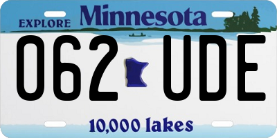 MN license plate 062UDE