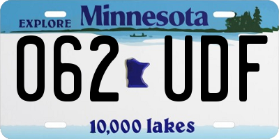 MN license plate 062UDF
