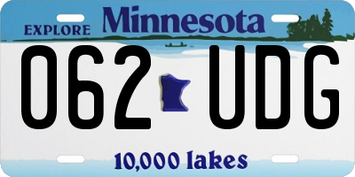 MN license plate 062UDG