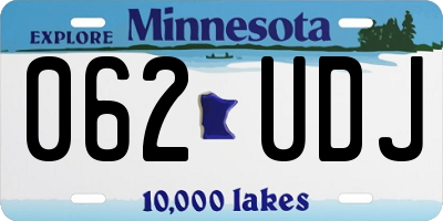 MN license plate 062UDJ