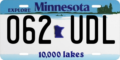 MN license plate 062UDL