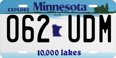 MN license plate 062UDM