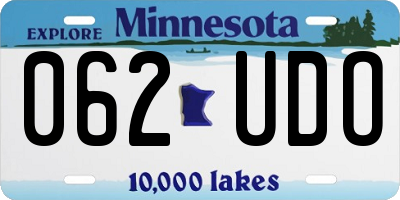 MN license plate 062UDO