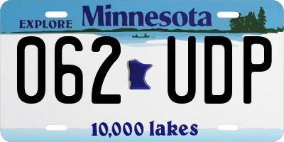 MN license plate 062UDP