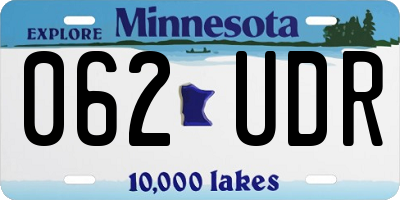 MN license plate 062UDR