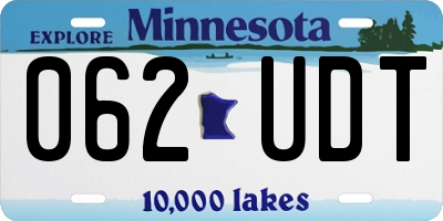 MN license plate 062UDT