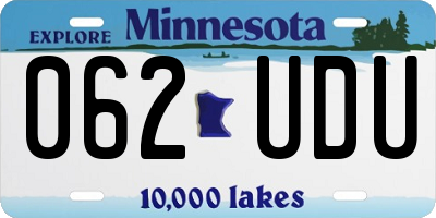 MN license plate 062UDU