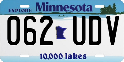 MN license plate 062UDV