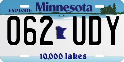 MN license plate 062UDY