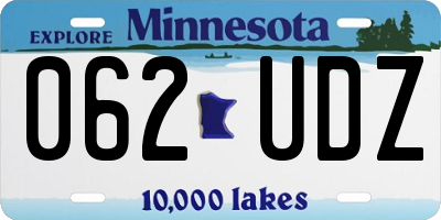 MN license plate 062UDZ