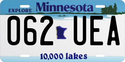 MN license plate 062UEA