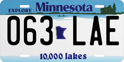 MN license plate 063LAE