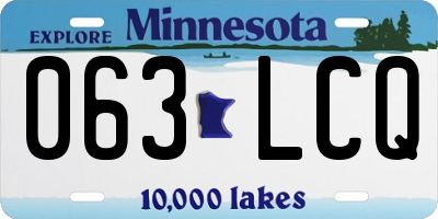 MN license plate 063LCQ