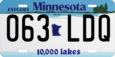 MN license plate 063LDQ