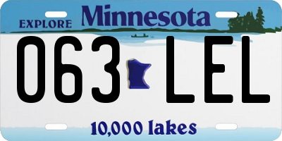MN license plate 063LEL