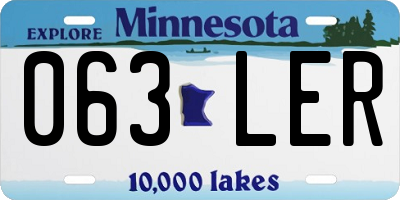 MN license plate 063LER