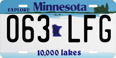 MN license plate 063LFG