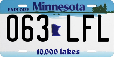 MN license plate 063LFL