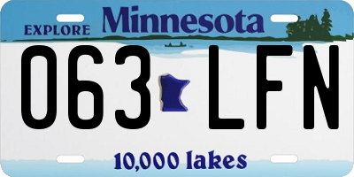 MN license plate 063LFN