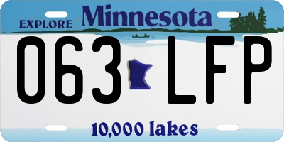 MN license plate 063LFP