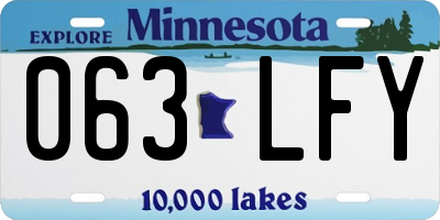MN license plate 063LFY