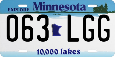 MN license plate 063LGG