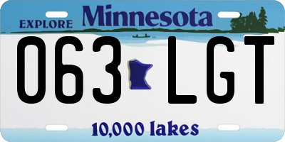 MN license plate 063LGT