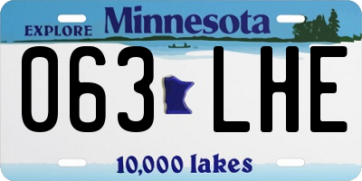 MN license plate 063LHE