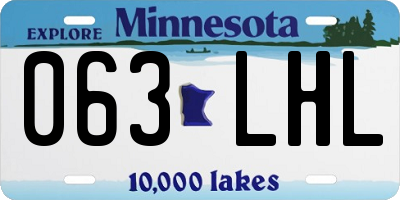 MN license plate 063LHL