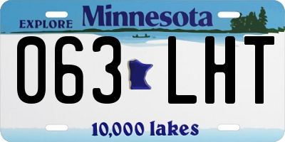 MN license plate 063LHT