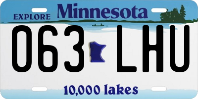 MN license plate 063LHU