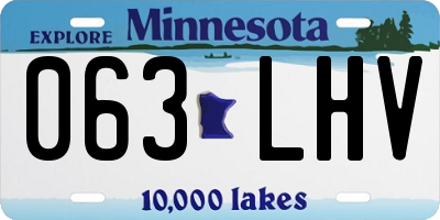 MN license plate 063LHV