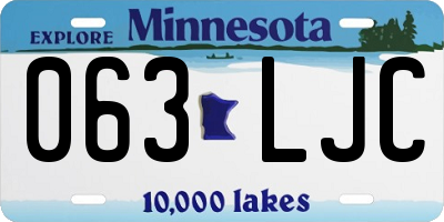 MN license plate 063LJC