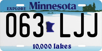MN license plate 063LJJ