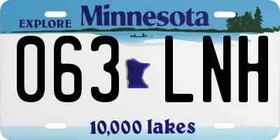 MN license plate 063LNH