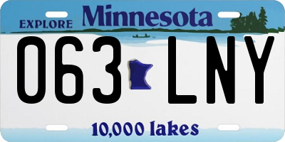 MN license plate 063LNY