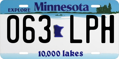 MN license plate 063LPH