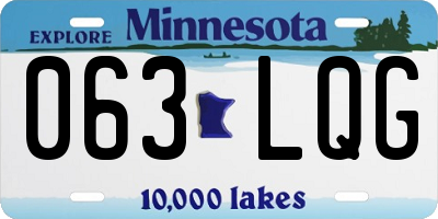 MN license plate 063LQG