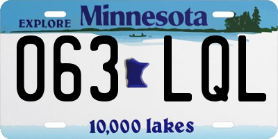MN license plate 063LQL