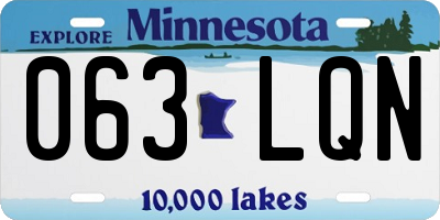 MN license plate 063LQN
