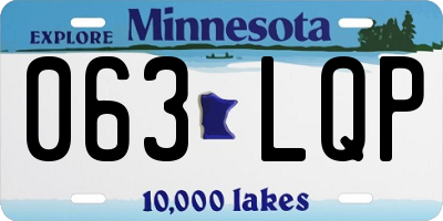 MN license plate 063LQP