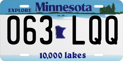 MN license plate 063LQQ